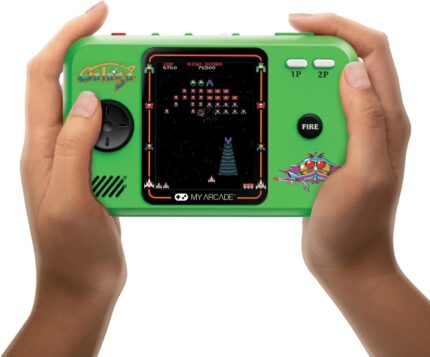 My Arcade Galaga/Galaxian Pocket Player Pro: Portable Video Game System with 2 Games, 2.75″ Color Display, Ergonomic Design