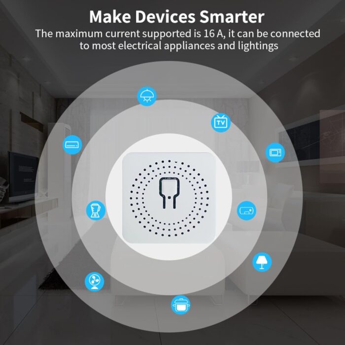Sanofuturion WiFi Smart Switch Module, Mini DIY Breaker Module, Compatible with Tuya/Smart Life, Alexa, Google Home, Fits Behind Rocker Wall Switch, Support 1/2 Way Switch,Need Neutral Wire (1Pack) - Image 5