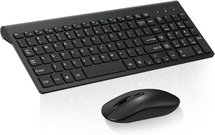 cimetech Wireless Keyboard and Mouse, EasyTyping KF10 Laptop Keyboard with High-end Technology, Say Goodbye to Typing Trouble – Type with Ease and Double Efficiency – Black