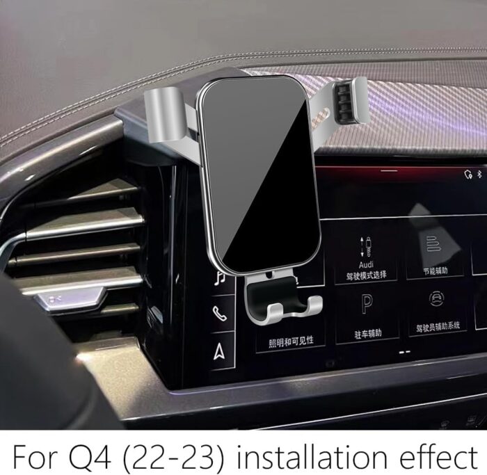 LUNQIN Car Phone Holder for Audi Q4 E-tron 2022 2023 2024 2025 and Audi Q4 Sportback E tron 2022-2025 Auto Interior Accessories Best Cell Phones Mount Cellphone Mobile Cradle Charging Navigation Stand - Image 2