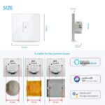 Matter Smart Light Switch, 2.4GHz WiFi Light Switch, Wall Switches Compatible with Apple Home,Alexa and Google Home, Matter + Tuya APP Control (20A-Tuya(No Matter), White) - Image 2