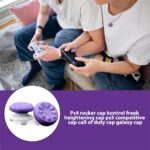 FPS Freek Galaxy Purple for PlayStation 4 (PS4) and PlayStation 5 (PS5), Performance Thumbsticks, 3D Texture Thumb Grip Stick Joystick Thumbstick, Thumbstick Extender for PS5 (1 High-Rise, 1 Mid-Rise) - Image 4