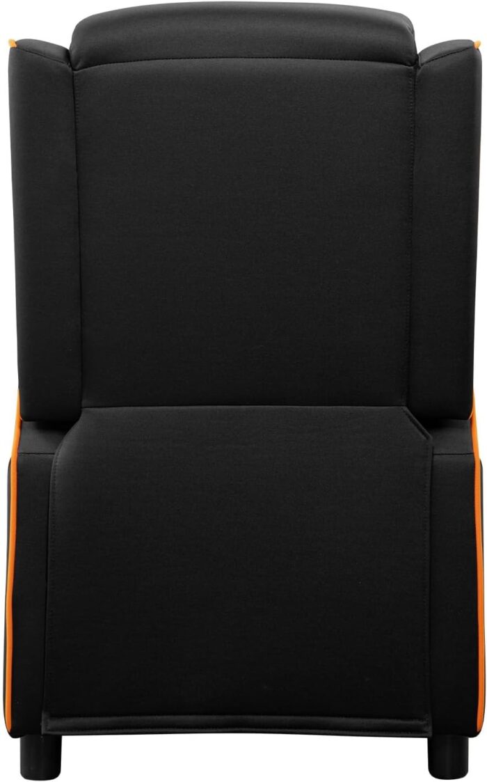 Cougar Ranger One Gaming Sofa, Breathable Woven Fabric, Side Storage Pocket, Headrest & Lumbar Pillow, Adjustable Design, Up To 150 Kg Capacity - Black & Orange - Image 8