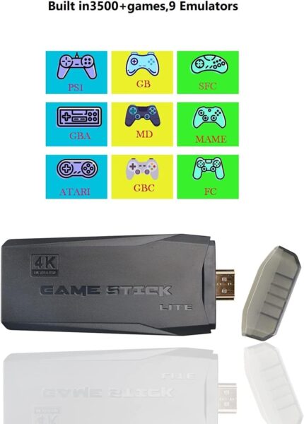 Portal AE Game Console with Dual 2.4G Controllers Plug & Play Video Game Stick Games, Emulators,Great Gift for Adults and Kids (32G)