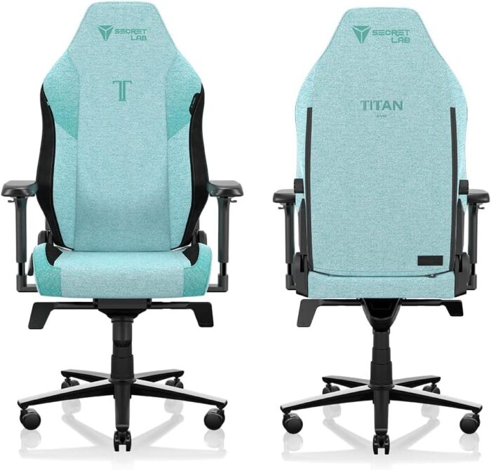 Secretlab Titan Evo Mint Green Gaming Chair - Reclining - Ergonomic & Comfortable Computer Chair with 4D Armrests - Magnetic Head Pillow & 4-Way Lumbar Support - Small - Green - Fabric - Image 3