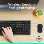 Logitech Mk270 Wireless Keyboard And Mouse Combo For Windows, 2.4 Ghz Wireless, Compact Wireless Mouse, 8 Multimedia And Shortcut Keys, 2-Year Battery Life, Pc/Laptop, English/Arabic - Image 2