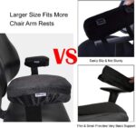 Aloudy Ergonomic Memory Foam Office Chair Armrest Pads, Comfy Gaming Chair Arm Rest Covers for Elbows and Forearms Pressure Relief(Set of 2), Stretch Fit, Black - Image 5