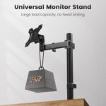 HEYMIX LIFE Single Monitor Arm -Single Monitor Stand With Extention Arm,Ergonomic Vesa Mount Arm For 13-32" Gaming Screen Up To 8Kgs,Vesa Mount Stand 75Mm/100Mm,C-Clamp & Grommet 2-Way Assembling - Image 3