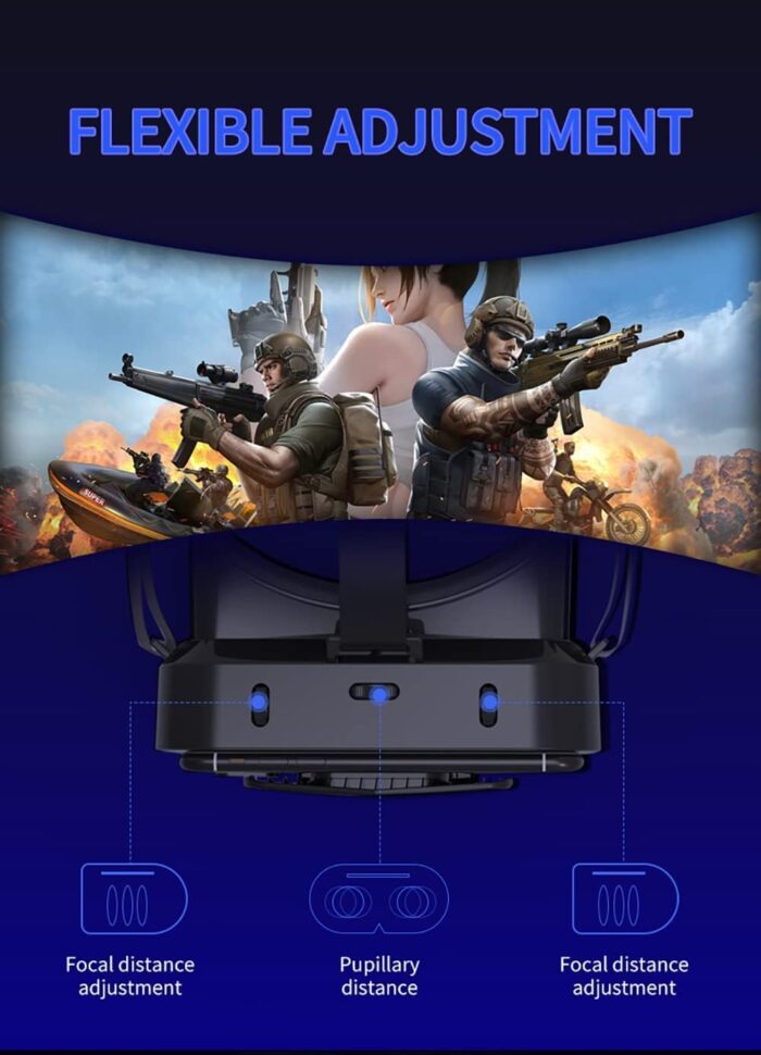 MAKINGTEC VR SHINECON Virtual Reality VR Headset 3D Glasses VR Goggles for TV, Movies & Video Games, Compatibale iOS & Android Smartphone Within 4.7-7 inch Screen, Black - Image 9