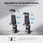 NEEWER Metal Phone Tripod Mount with Cold Shoe Mount and NATO Clamp for dji RS4 RS3 Pro RS2 RSC2 Gimbal Stabilizer, Phone Clamp Clip Holder - Image 5