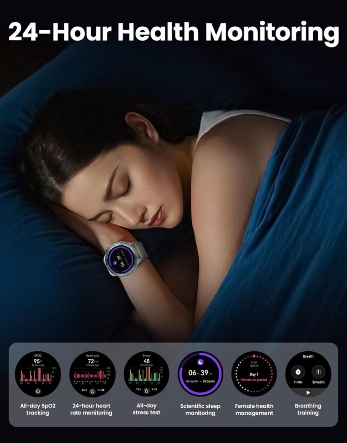 Haylou Solar Neo HF008 Smart Watch, 1.53" HD Display, Smart Message Notifications, Health Monitoring, Bluetooth 5.3 Connection, 150+ Watch Faces, 127 Workout Modes and 7 Days Long Battery Life - Black - Image 5