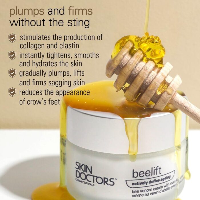 Skin Doctors Beelift | Age-defying Skincare | Bee Venom | Manuka Honey & Royal Jelly | Collagen Boosting | Smooths Fine lines I Paraben Free | 50ml - Image 4