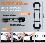 HOTWAVE Twister Arm Exerciser,Adjustable Spring Workout Bar, Forearm Triceps Chest Enhanced Exercise Strengthener,Portable Home Fitness Equipment - Image 6