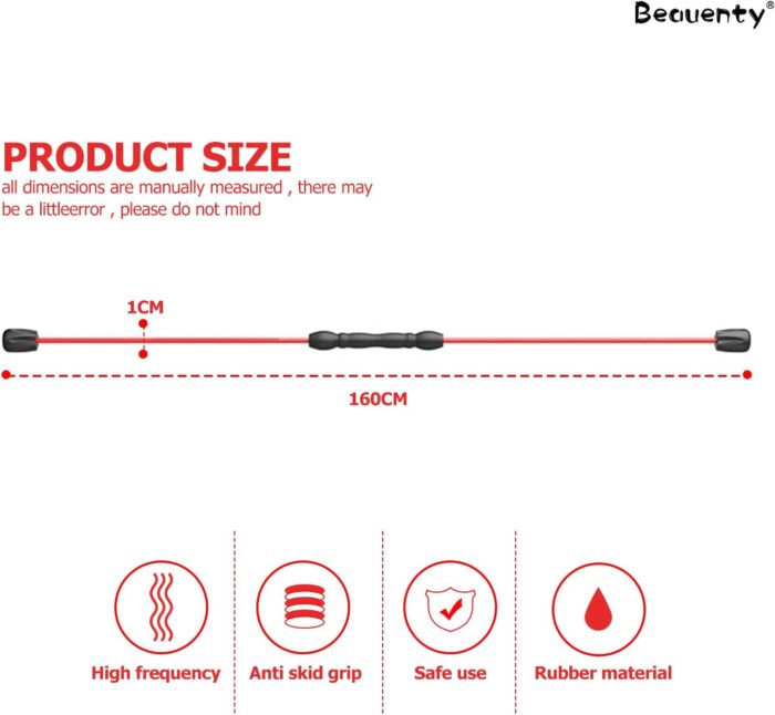 Beauenty Elastic Fitness Bar,Home and Professional Gym Equipment,Detachable Exercise Elastic Vibrating Rod/Fat Burn Equipment For Aerobics/PilatesSports/yoga - Image 2