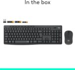 Logitech MK295 Silent Wireless Mouse & Keyboard Combo with SilentTouch Technology, Full Numpad, Advanced Optical Tracking, Lag-Free Wireless, 90% Less Noise, AR Keyboard - Graphite - Image 9