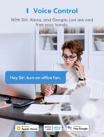 Meross Smart Power Strip - Apple HomeKit, Alexa, Google Home Compatible - 4 AC Outlets, 4 USB Ports, Wi-Fi Surge Protector - White - Image 3