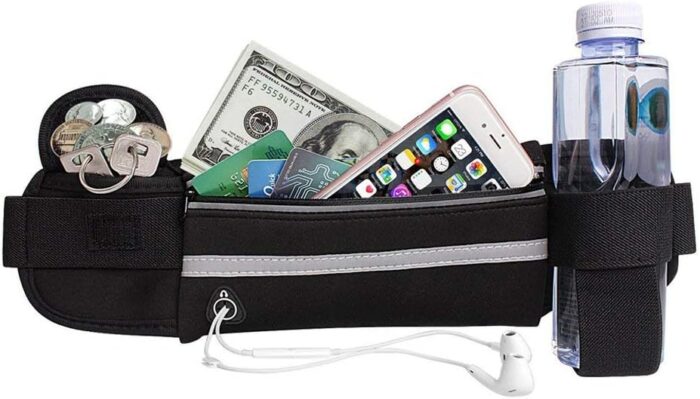 Running Belt with Extender, Bounce Free Pouch Bag, Fanny Pack Workout Belt Sports Waist Pack Belt Pouch for Apple iPhone XR XS 8 X 7+ Samsung Note Galaxy in Running Walking Cycling - Image 2