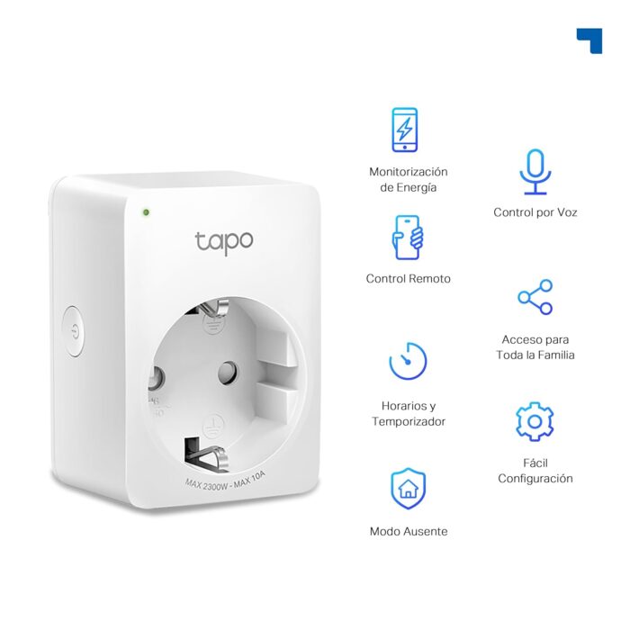 Tapo Smart Plug with Energy Monitoring, Max 13A,Works with Amazon Alexa & Google Home, Wi-Fi Alexa Smart Plug, Remote Control, Device Sharing, No Hub Required, Tapo P110, White - Image 2