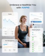 RENPHO Body Fat Scale Smart BMI Scale Digital Bathroom Wireless Weight Scale, Body Composition Analyzer with Smartphone App sync with Bluetooth, 396 lbs - Black, Elis 1 - Image 4