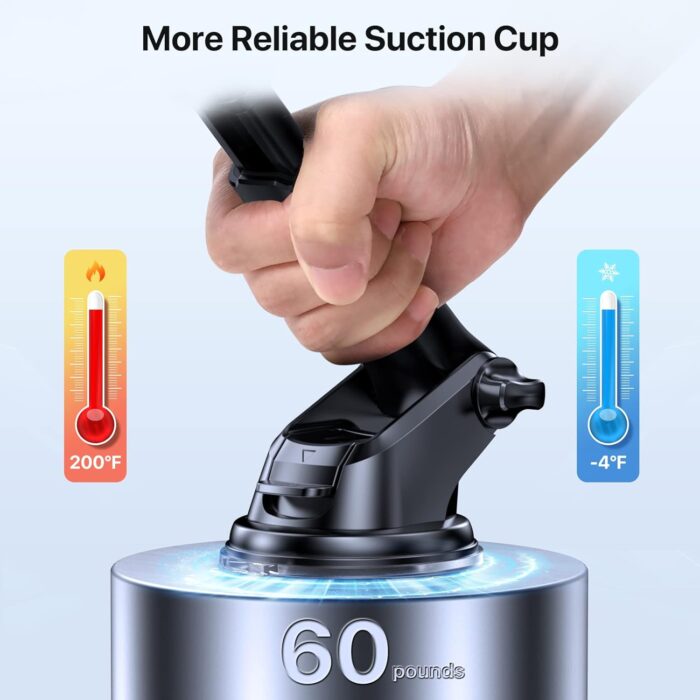 Miracase 【2023 New Generation】Car Phone Holder, Long Arm Phone Holder Car for Dashboard Windshield Air Vent【Heat-Resistant Strong Suction Cup】Car Mobile Holder Compatible with All Smartphones - Image 3