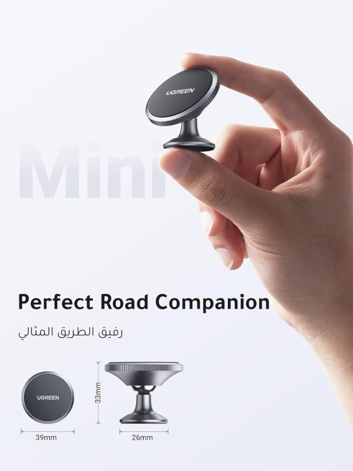 UGREEN Magnetic Car Phone Holder Car Mount, [360° Rotation Super Stable], One-hand Auto Lock, Mobile Holder Accessories, Fit for iPhone 16/15/14/13, Samsung S25/24/23/Z Flip, 2 Metal Plates included - Image 2