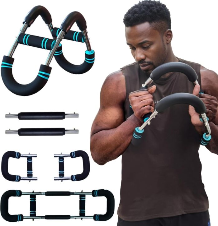 Last page® Arm Trainer, Adjustable Chest Workout Equipment, Arm Trainer for Men, Chest Trainer for Men, Shoulder Muscle Training, Portable Spring Resistance Home Fitness Equipment