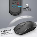 J JOYACCESS Wireless Keyboard and Mouse Combo, Rechargeable J JOYACCESS 2.4G Ergonomic and Slim Quiet Click Compact Keyboard and Mouse Designed for Windows, PC, Laptop,Tablet Black - Image 4