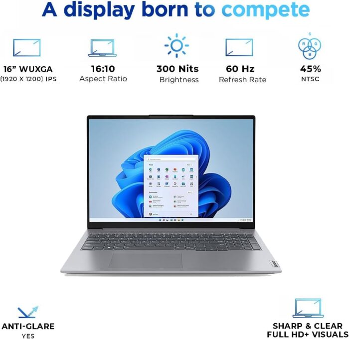 Lenovo ThinkBook 16 G6 IRL | 16" WUXGA IPS 120Hz | Intel Core i7-13700H | 16GB DDR5 | 512GB SSD | Intel Iris Xe Graphics | Backlit Keyboard | Wi-Fi 6 | Windows 11 Pro (UPGRADED) Arctic Grey - Image 4