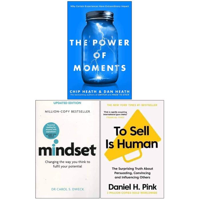 The Power of Moments, Mindset, To Sell is Human Collection 3 Books Set [Paperback] - Image 1