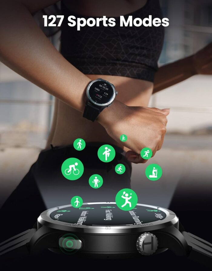 Haylou Solar Neo HF008 Smart Watch, 1.53" HD Display, Smart Message Notifications, Health Monitoring, Bluetooth 5.3 Connection, 150+ Watch Faces, 127 Workout Modes and 7 Days Long Battery Life - Black - Image 7