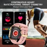 DMG 1.91" Smart Watch for Men Women(Receive & Dial), 100+ Sports Modes Fitness Tracker with Heart Rate/SpO2/Blood Pressure/Sleep Monitor, Step Calorie Counter, IP68 Water Resistant Smartwatches (Pink) - Image 5