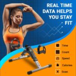 PowerMax Fitness BS-MINI Mini Cycle Pedal Exerciser with Adjustable Resistance and Digital Display - For Light Leg and Arm Exercise and Physiotherapy at Home - Image 6