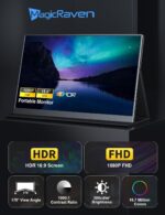 MagicRaven Portable Monitor, 15.6" 1080P Laptop Screen, Slim Lightweight Dual USB C HDMI Second Computer Gaming Display with Speakers, Travel Monitor for PS4/5 Xbox Switch MAC PC Phone - Image 2