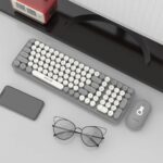 Green Lion GKM-300 Wireless Keyboard+Mouse, Multiple DPI Mouse, USB connectivity, 5M Keystrokes, 2.4G Mini USB, 10 M Range, Quiet Typing, Build in Plate - Gray - Image 2