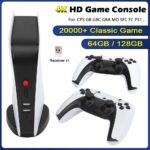 4K Retro M5 Video Game Console with 20,000+ Games – TV Box with 64GB/128GB, HDMI, 2 Wireless Controllers, Classic CPS/PS1/GBA Support, Plug & Play Gaming System - Image 3