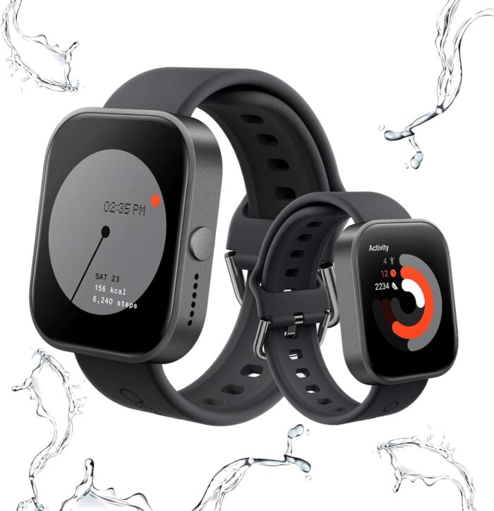 CMF BY NOTHING Watch Pro Smartwatch,1.96” AMOLED Display, IP68 Water Resistant Multi-System GPS Fitness Tracker with Health Monitoring, 13Day Battery Life, Black Grey