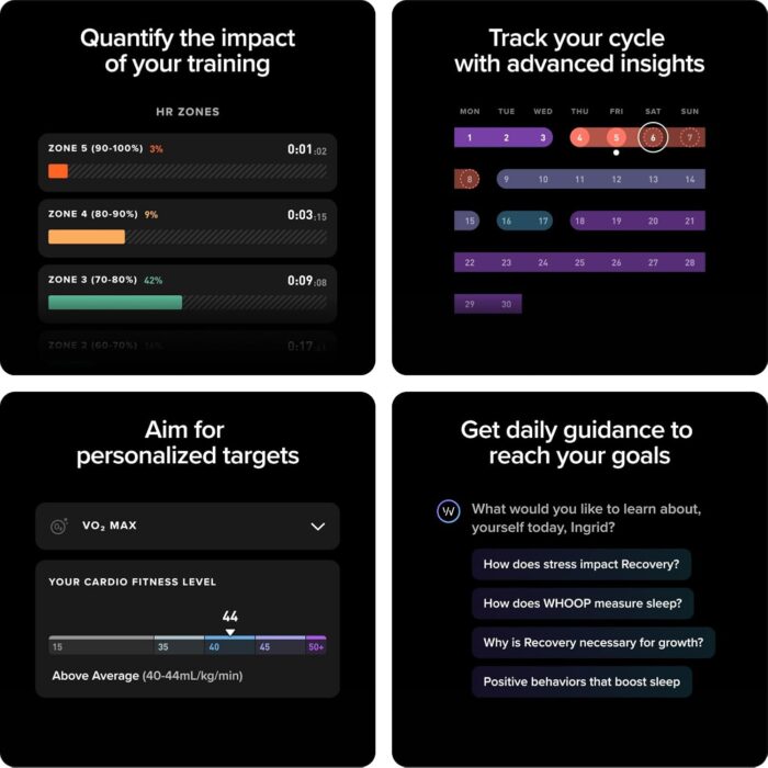 WHOOP One – 12-Month Membership – 5.0 Health and Fitness Wearable – 24/7 Activity Tracker with VO2 Max, Sleep Tracking, Personalized Coaching, Menstrual Cycle Insights – 14+ Days Battery Life - Image 2