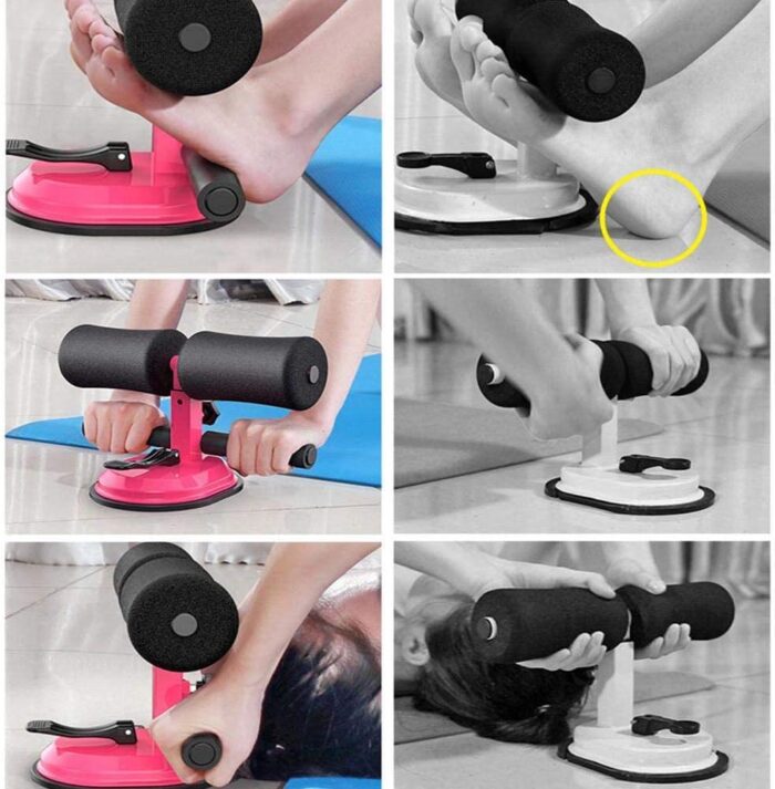 Adjustable Sit Up Bar, Sit-up Floor Bar Self-Suction with 3 Gear Positions Abdominal Muscle Training Body Stretching Fitness Equipment for Home Work Travel - Image 6