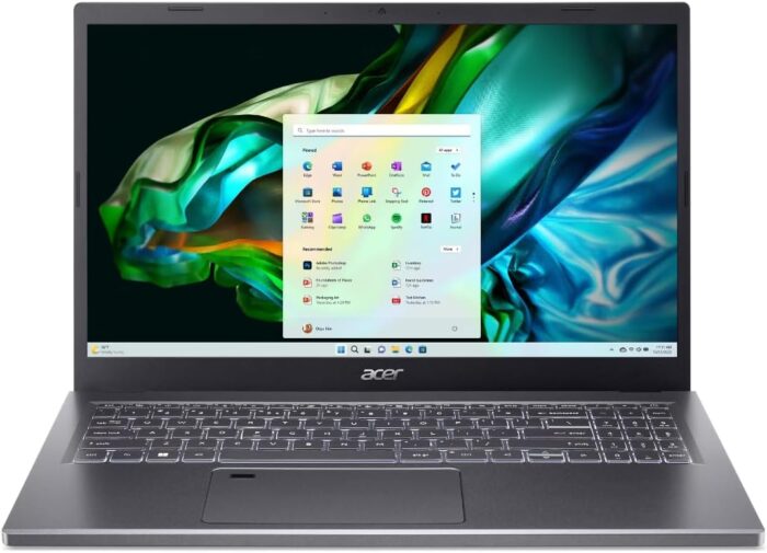 Acer Aspire 5 A515-58M-53ES Laptop | 13th Gen Intel Core i5-13420H | 15.6″ FHD IPS Display | 8GB LPDDR5 RAM | 1TB SSD | Windows 11 | Backlit Keyboard | Fingerprint Reader (UPGRADED) | Steel Gray