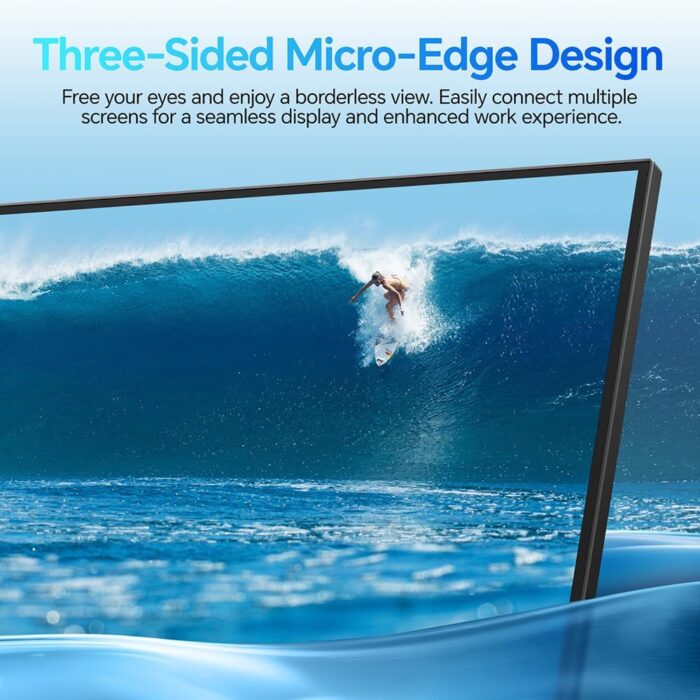 KOORUI 24-Inch Full HD IPS Monitor 1080p, Ultra-thin design, 120Hz 99% sRGB, Adaptive Sync, Ultra-thin, VESA Mountable, Tilt Adjustable, HDMI and VGA, E2411H - Image 5