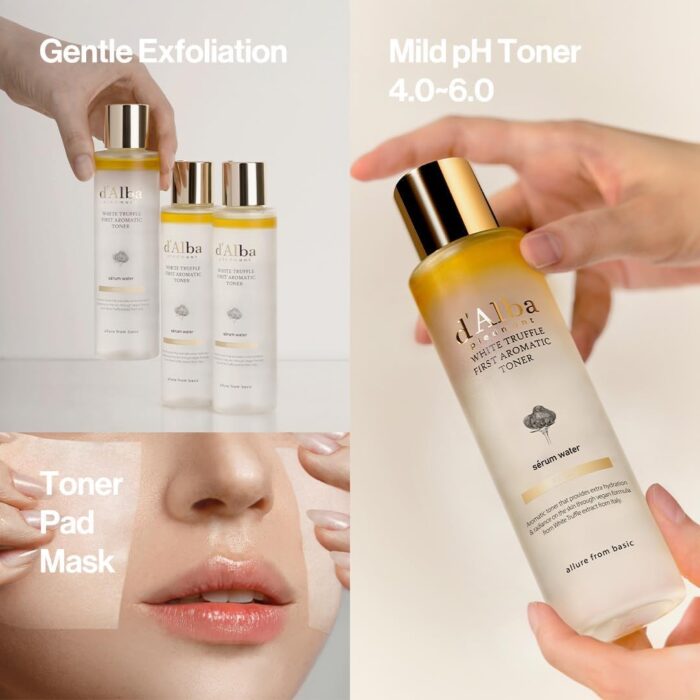 d'Alba Piedmont Italian White Truffle First Aromatic Toner, Vegan Skincare, Gentle Hydrating Toner with White Truffles, Weakly Acidic, Skin Texture Enhancement, Surfactant Free - Image 5