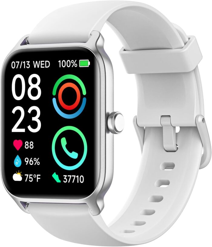 Fitpolo Smart Watch for Men Women with Bluetooth Call, Alexa Built-in 1.8″ Blood Oxygen Heart Rate Sleep Fitness Watch, 105+ Sports Modes Smartwatch, Activity Tracker for Android iOS Phone