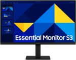 Samsung 27" Essential Monitor S3 S30GD Full HD Monitor, 100Hz Refresh Rate, Response Time 5 (GTG), IPS Panel, Game Mode, Eye Saver Mode - LS27D300GAMXUE