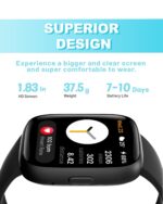 TOOBUR Smart Watch for Women Men, Alexa Built-in, Answer/Make Calls, 1.83" Fitness Tracker Watch with Heart Rate Monitor, Sleep Tracker, Pedometer, IP68 Waterproof Smartwatch Compatible Android iOS - Image 7