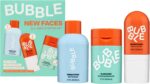 Bubble Skincare New Faces Gift Set - Skincare Set Includes Exfoliating Gel Cleanser, Balancing Facial Toner Mist + Hydrating Face Cream for Dry Skin - Skincare for Teens + Adults