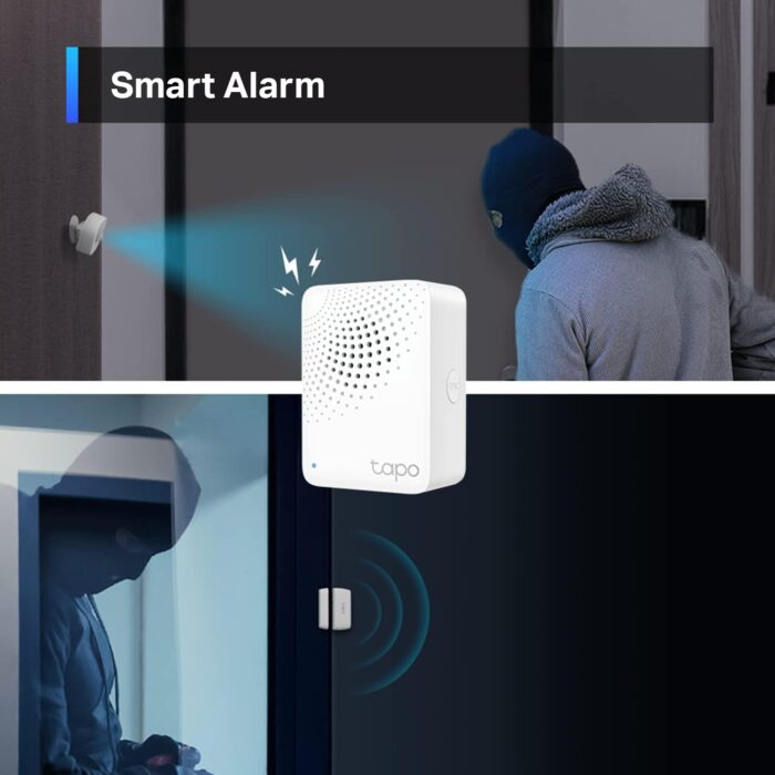 Tapo TP-Link Smart Hub with Built-in Chime, REQUIRES 2.4GHz Wi-Fi, Reliable Long-Range Connections with Sensors, Sub-1G Low-Power Wireless protocol, Connect with up to 64 smart devices. H100 - Image 5