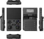 G350 Handheld Game Console , 3.5 Inch IPS Screen Linux System 3200 mAh Battery 4371 Games Preloaded , Portable Retro Video Games Console Support Wired Controller and Earphone (Transparent Black) - Image 7