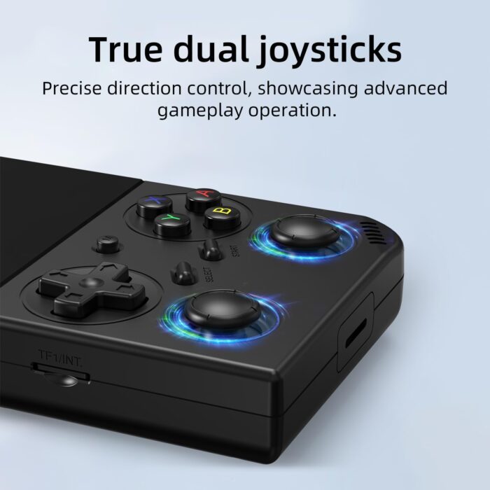 RG 35XXPro Handheld Game Consoles RG35XXPro Retro Gaming Console with 64GB Card Video Game Console Linux 64-bit System Portable Pocket Arcade Support 30+ Simulators WiFi Bluetooth HD Output Black - Image 3