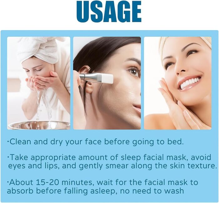 J Skin Beauty HYDRA MOIST Ice Water Sleeping Mask, 300g Fast absorbing.With cooling effect - Image 8