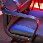 X-Rocker Helix Mesh Office PC Gaming Chair, Adjustable Computer Office Chair with Breathable Mesh Fabric, Height Adjustable Swivel Base Chair with Natural Lumbar Support and Head Support - BLUE - Image 4